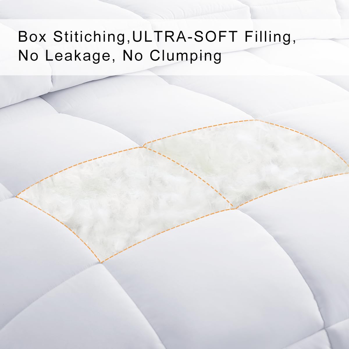 COHOME box-stitched exquisite hemming prevents shifting and keeps bedding neat.
