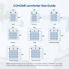 COHOME premium king size comforter bedroom setup closeup on bed