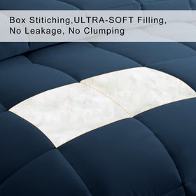 COHOME premium king size comforter high-loft closeup showing puffed loft after unpacking