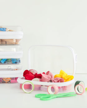 CoiiJoii zippered clear pouch small size, BPA-free and portable for on-the-go use.