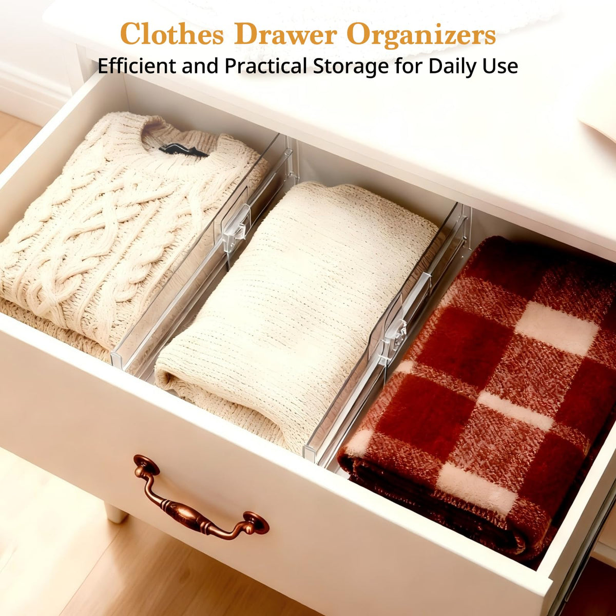 COKIHOM slim 0.43-inch thick dividers create slim compartments in a drawer
