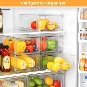 COKIHOM stackable drawer top view saves space in pantry or cabinet.