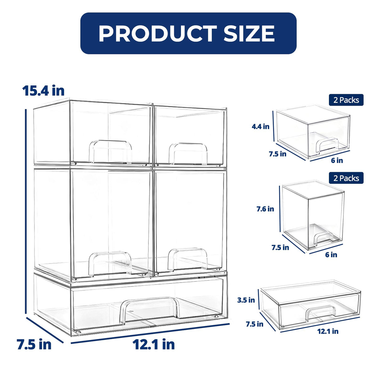 COKITOO tall bins fit tall bottles and travel-size items