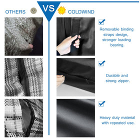 Coldwind full-size bag fits 77 by 57 by 15 inches