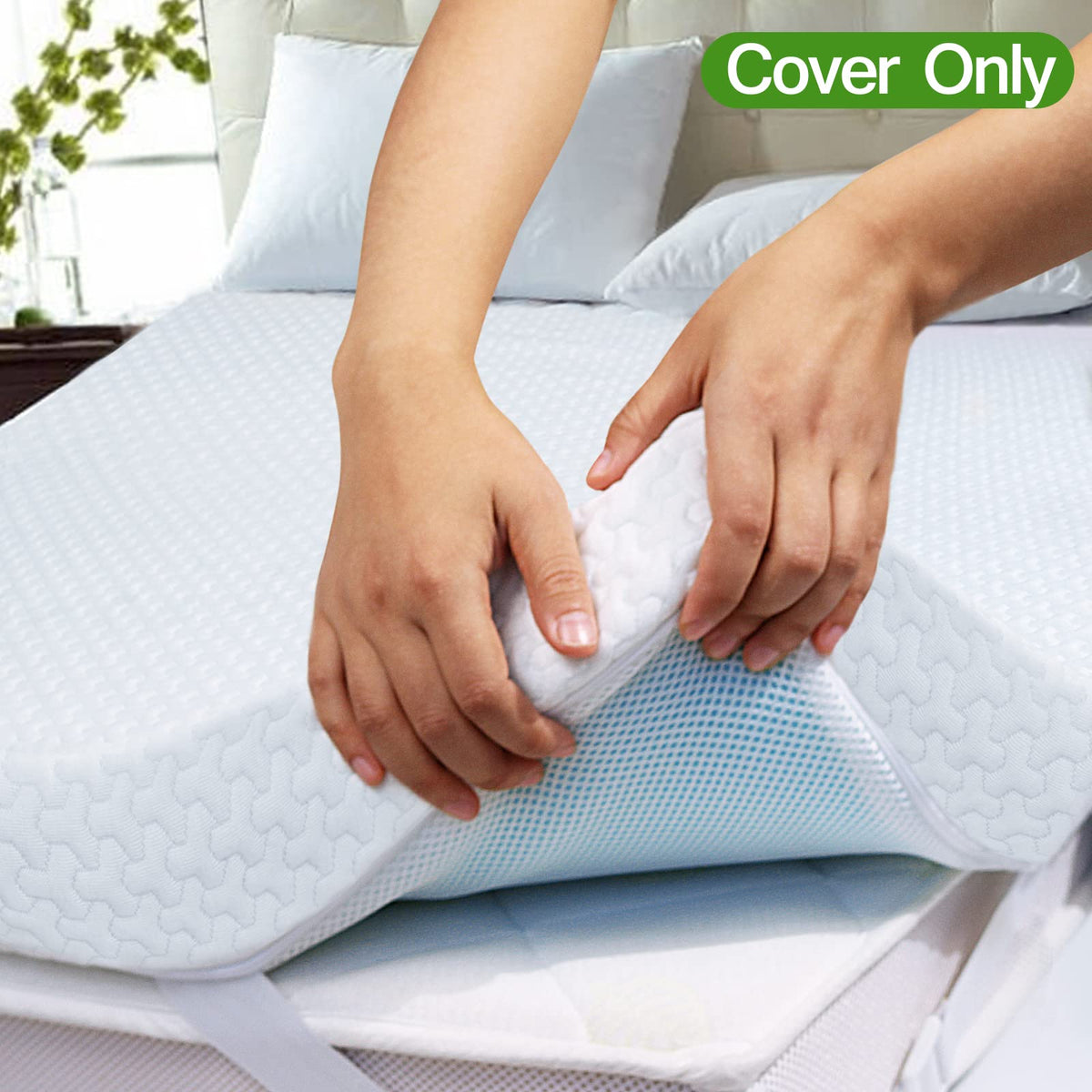 Coldwind queen topper cover protects and refreshes toppers