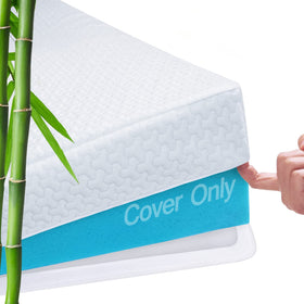 Coldwind queen topper cover with zipper and mesh backing for secure fit