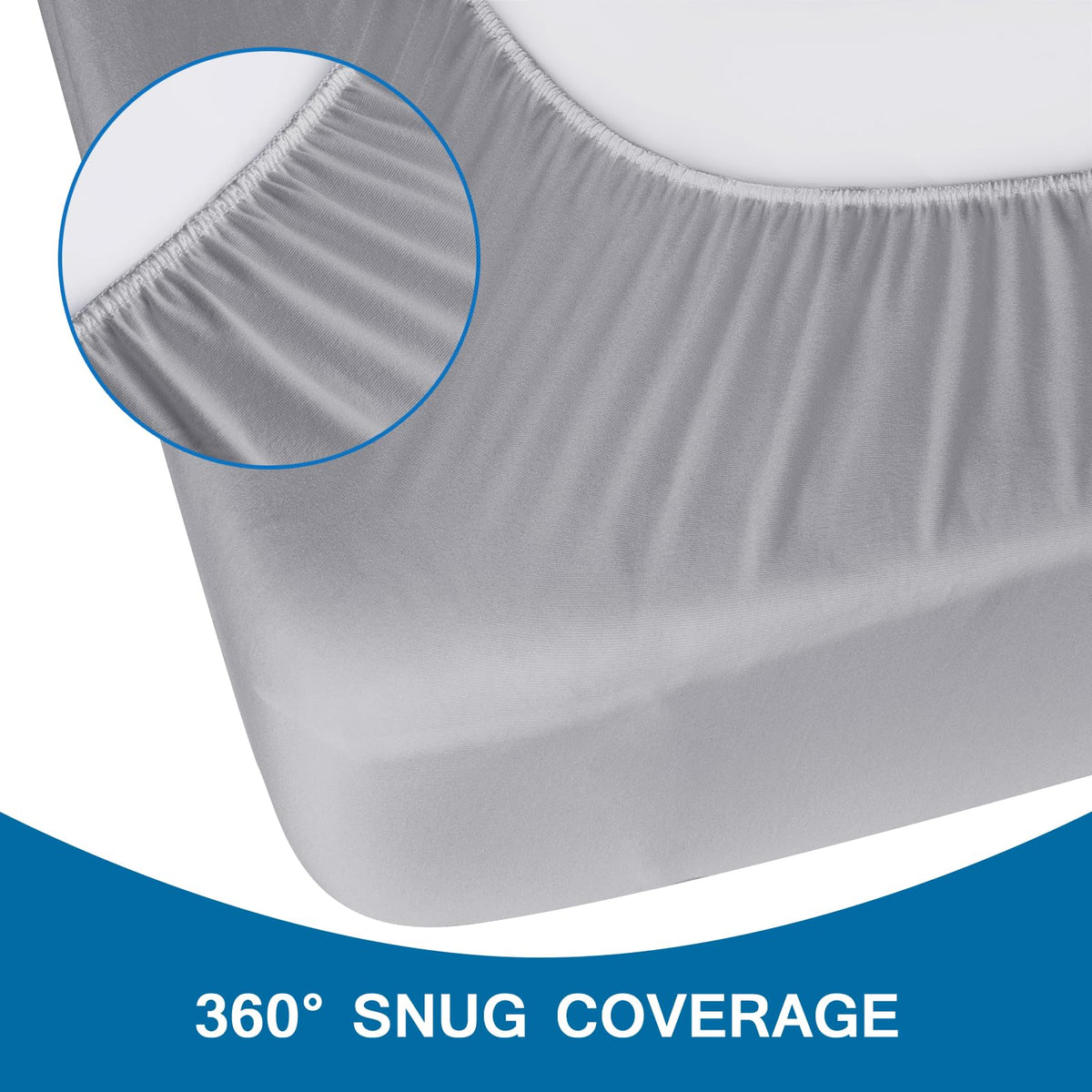 Coldwind gray short king rv sheet in deep-pocket design for secure bed coverage.