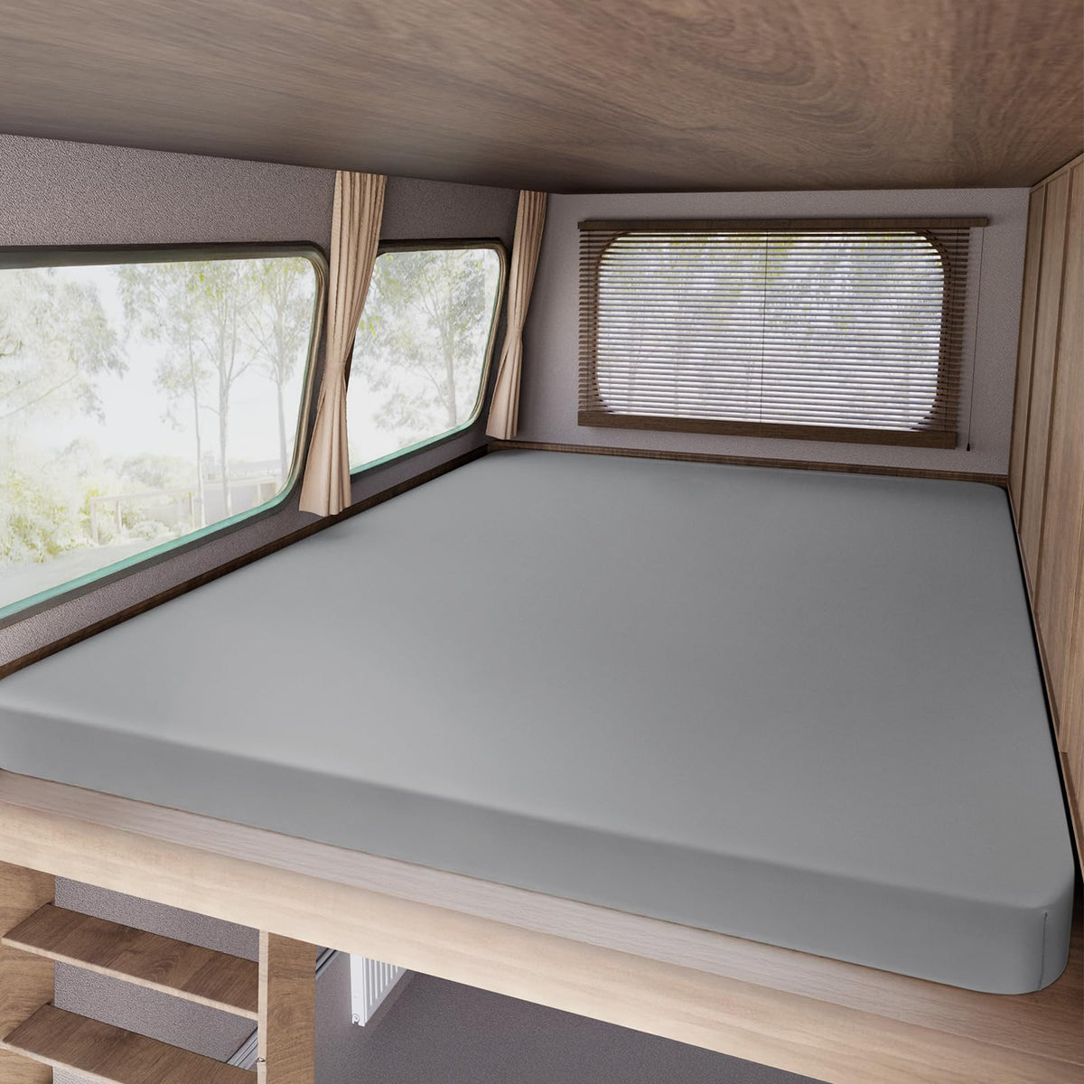 Coldwind sheet displayed in an RV camping setup for practical use.