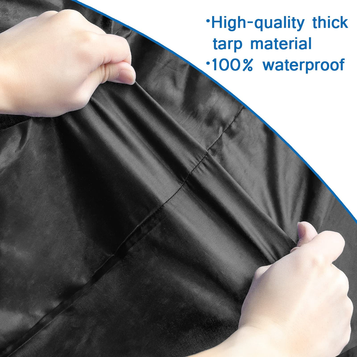 Coldwind waterproof tarp material close-up protects against moisture during storage