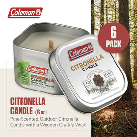 Close-up of the crackling wooden wick for a campfire-like ambiance.