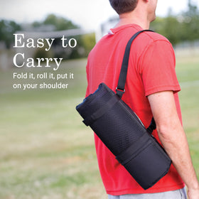 Coleman Stadium Seat with shoulder strap for hands-free carrying