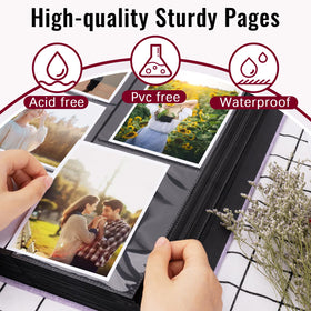 100 pocket 200 page layout for mixed photo arrangements.