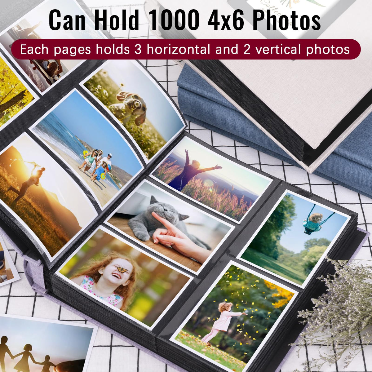 Acid free pages help preserve prints over time.