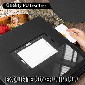 Colemoly photo album pockets 4x6 inside protect memories with clear, durable sleeves.