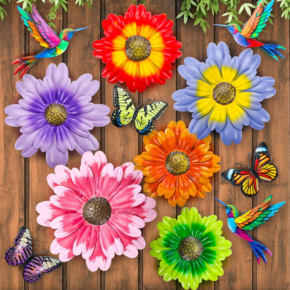 Colingmill 12-pack pink flowers wall art brightens indoor and outdoor spaces