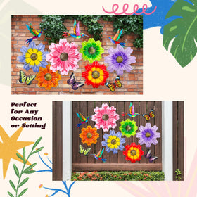 Colingmill 5.91-inch pink flowers create a playful cluster on fences