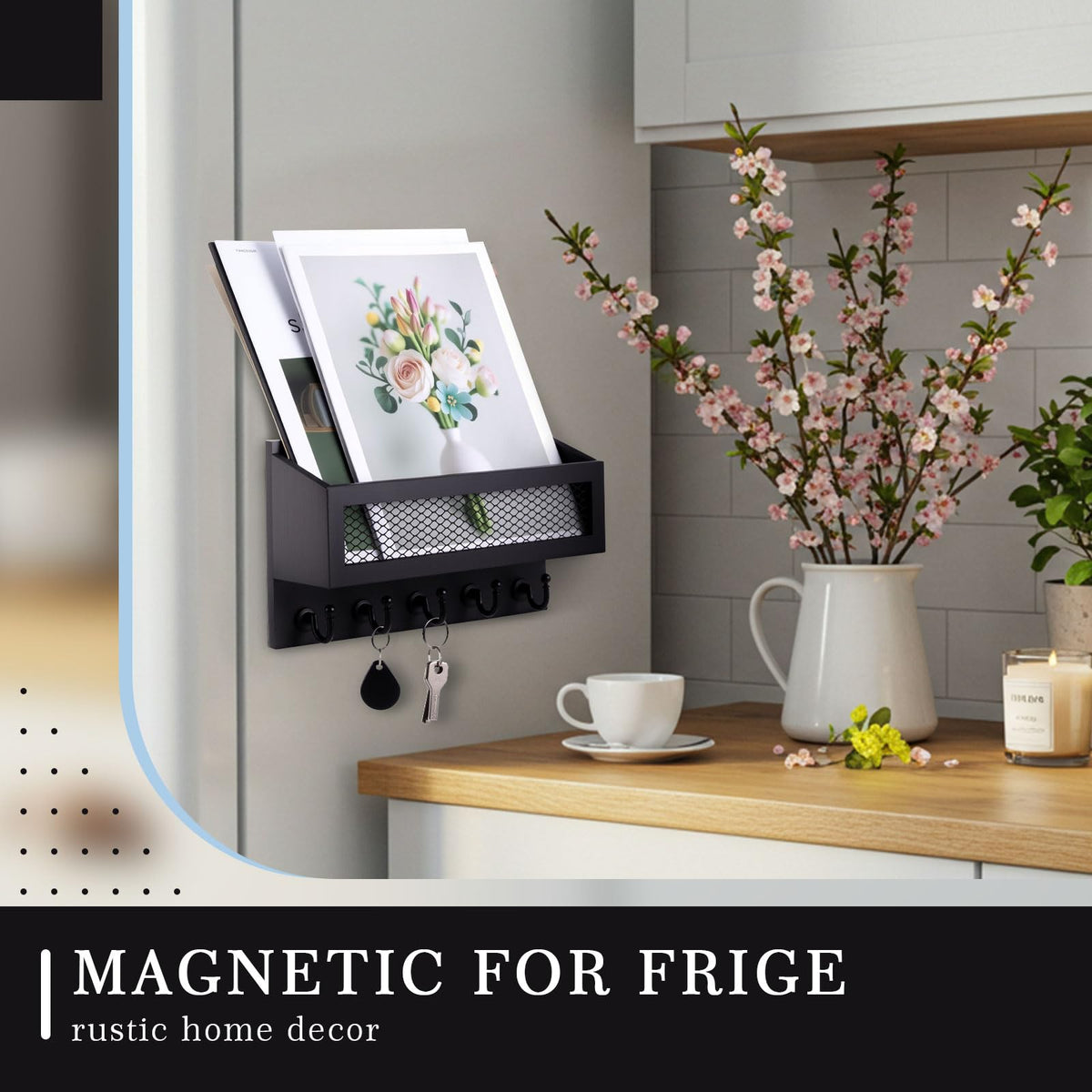 Colingmill compact unit fits small spaces on kitchen or entryway walls.