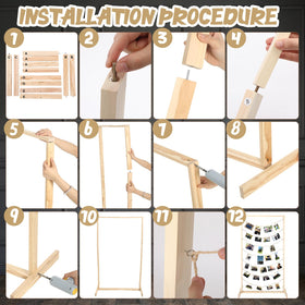 Colingmill wooden rope design with 30 metal clips keeps photos neatly secured.