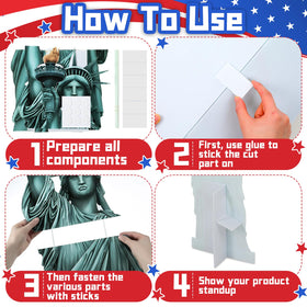 Colingmill patriotic standee adds a celebratory centerpiece to events.