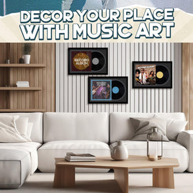 Colingmill wall display creates a sleek music themed focal point at home or studio