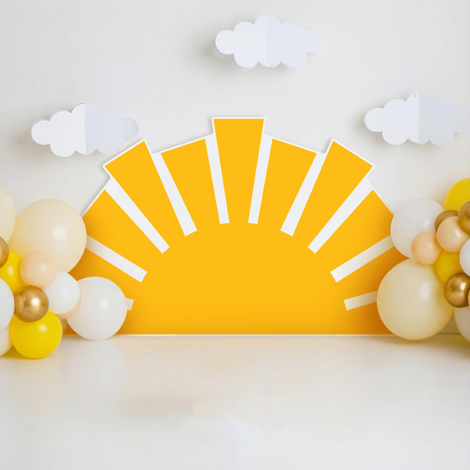 Colingmill Sunshine baby shower backdrop shows a 3ft wide sunny scene for warm celebrations.