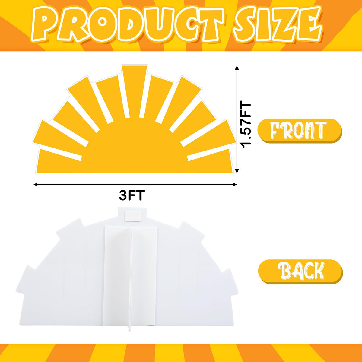 Colingmill Sunshine backdrop pairs well with baby showers, birthdays, and weddings.