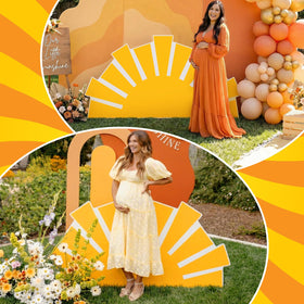 Colingmill Sunshine backdrop in bright yellow color fits sun-themed celebrations beautifully.