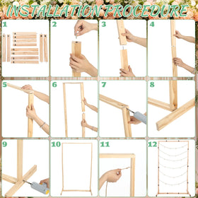 Colingmill wedding photo display board on a rustic stand for memorable moments.