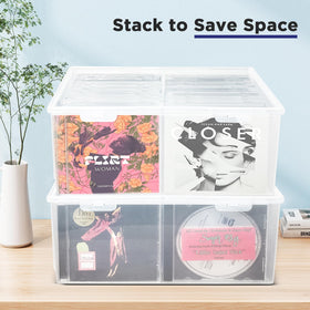 CollectHall CD storage box clear body highlights titles at a glance.