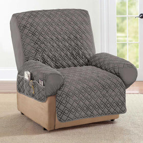 Collections Etc elastic-straps recliner cover helps keep fabric in place