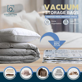 Collective Comforts space-saving bags pack showcased for organization.