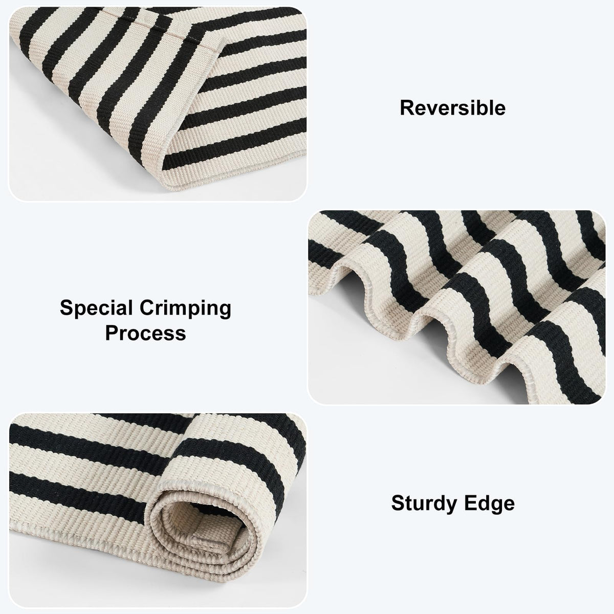 Close-up of spring entry rug showcasing soft fibers and cozy feel underfoot.