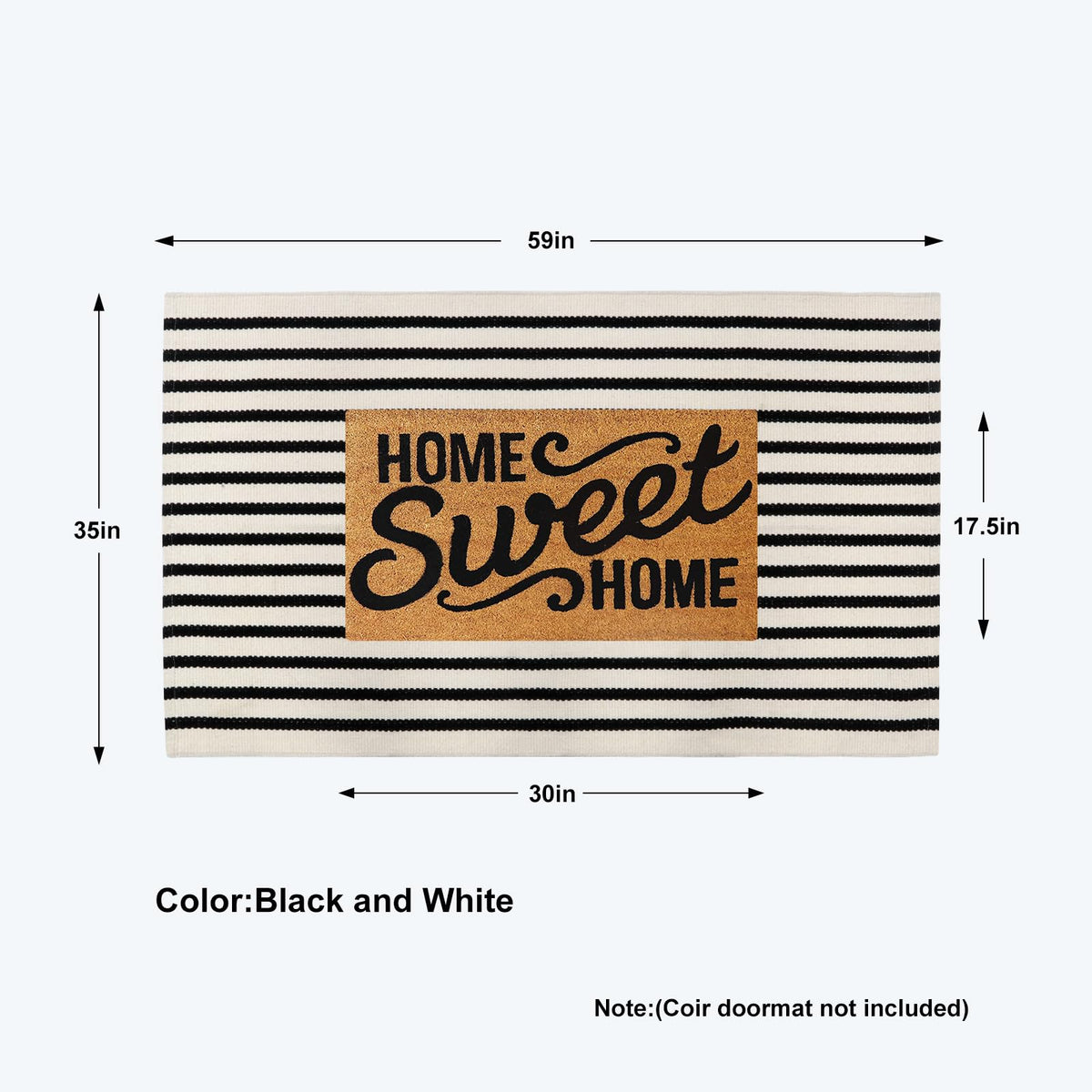 Collive washable door mat made of cotton blend offers easy cleaning and long-lasting use.