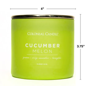 Colonial Candle green jar adds vibrant focal point to any room.
