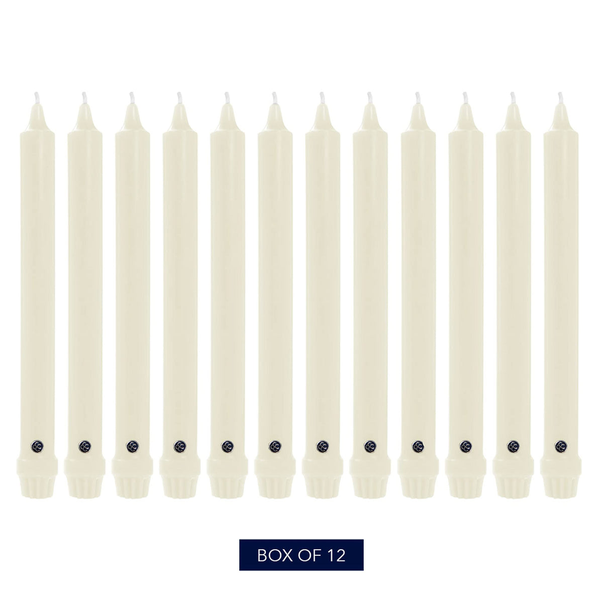 Colonial Candle ivory taper with beveled base for stable holders