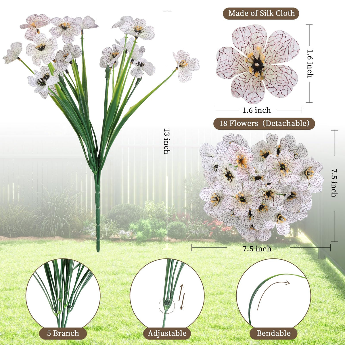 ColoPlay artificial flowers in purple add vibrant texture to outdoor porches and patios.