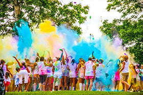 Color Blaze blue outdoor festival color cloud enhances photos