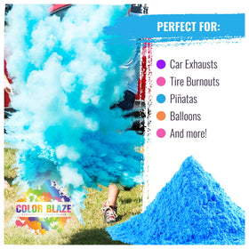 Color Blaze Blue party festival powder creates festive, photogenic moments for events.