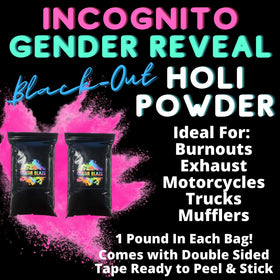 Color Blaze car reveal-ready pink powder for dramatic photos.