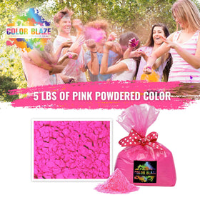 Color Blaze pink powder toss at a backyard party for instant color bursts