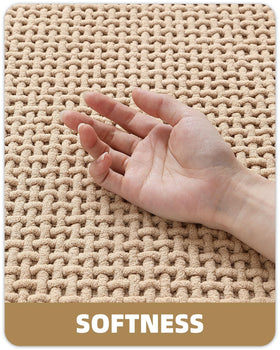 Color&Geometry chenille mat dries quickly after use.