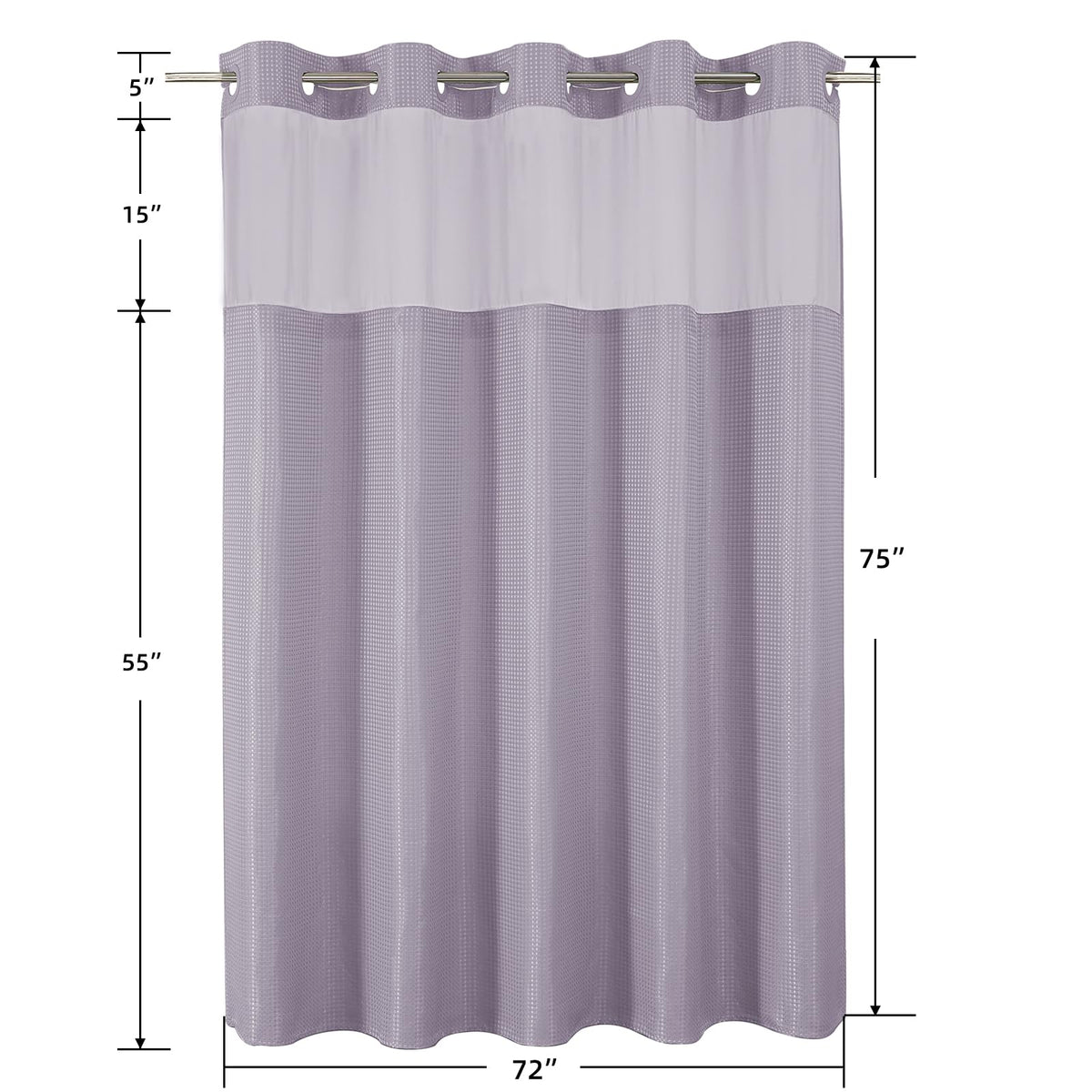 Colorful Star 72x75 inch curtain fits standard showers