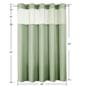 Colorful Star 72x75 curtain fits standard showers with elegant coverage