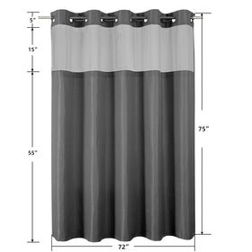 Colorful Star curtain and liner set provides a coordinated hotel-like look.