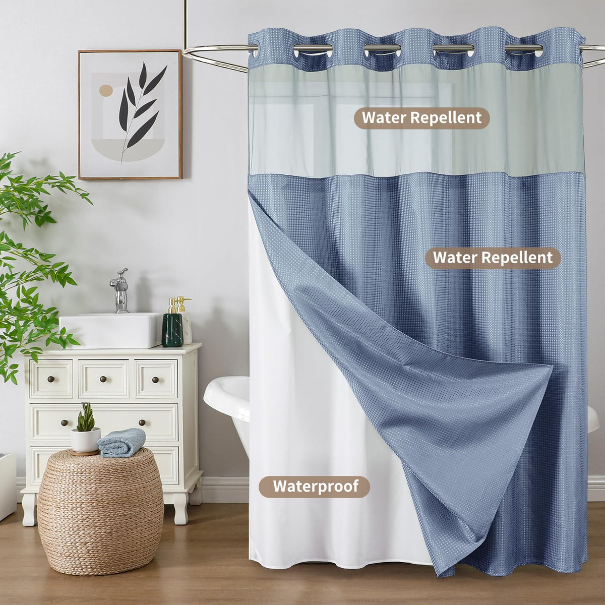 Colorful Star curtain care shows machine washable convenience