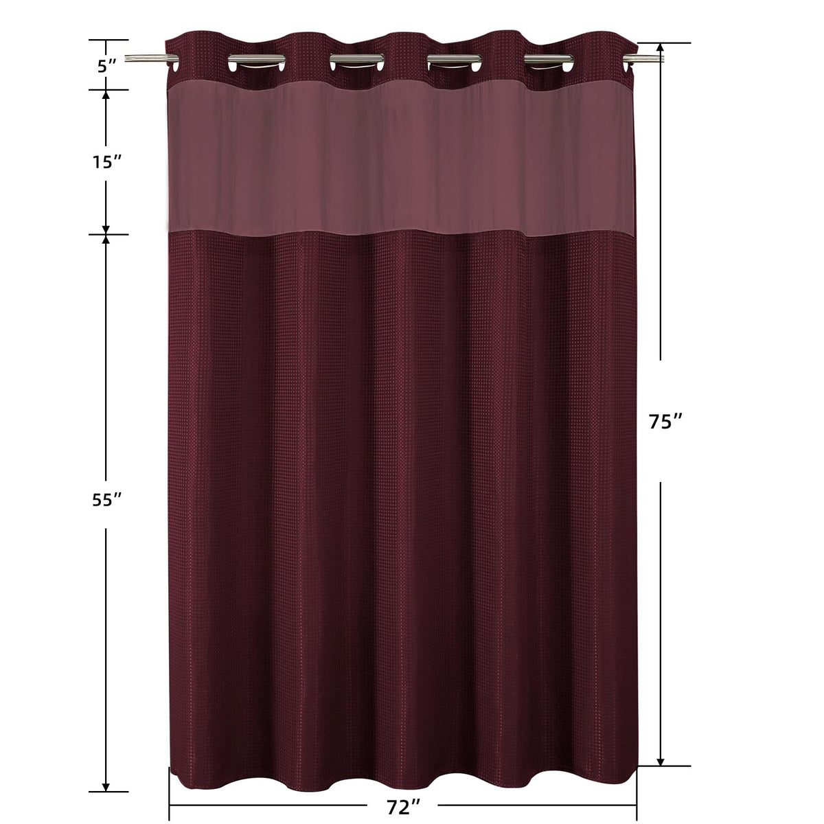 Colorful Star 72x75 curtain suits standard bathtubs and baths.