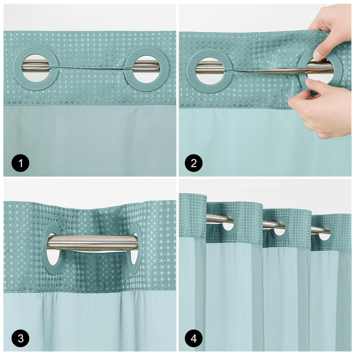 Colorful Star no-hook design enables quick, smooth hanging.
