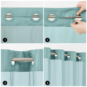 Colorful Star no-hook design enables quick, smooth hanging.