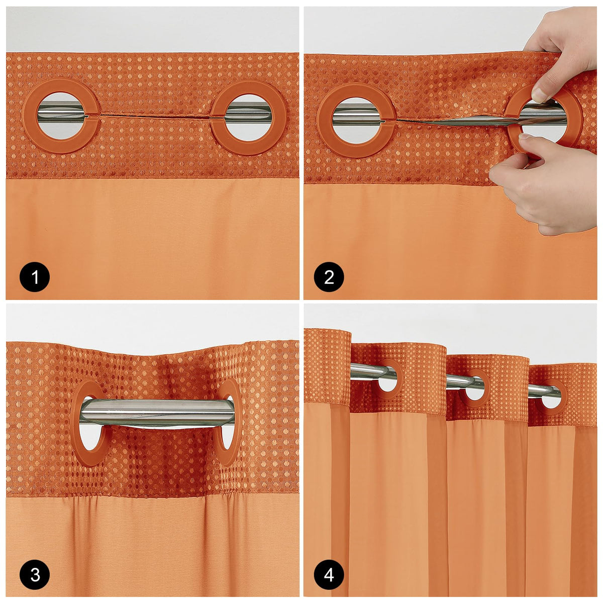Colorful Star hotel-style bathroom curtain for a luxe, spa-like feel.