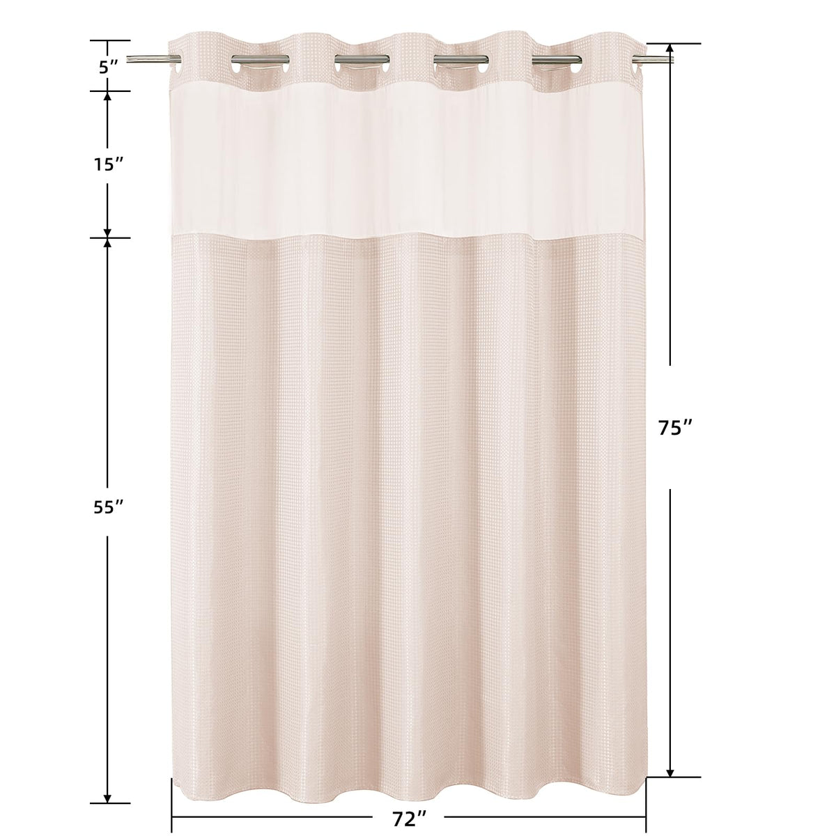 Colorful Star hotel-style bathroom curtain elevates any space.